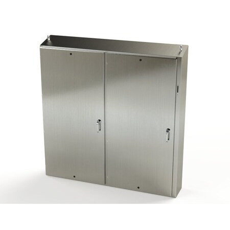Saginaw Control & Engineering 3 Point Latch with Coinproof/Padlock Handle Electrical Enclosures, 72 in H, 12 in D, 73 in W SCE-72XEL7312SSST